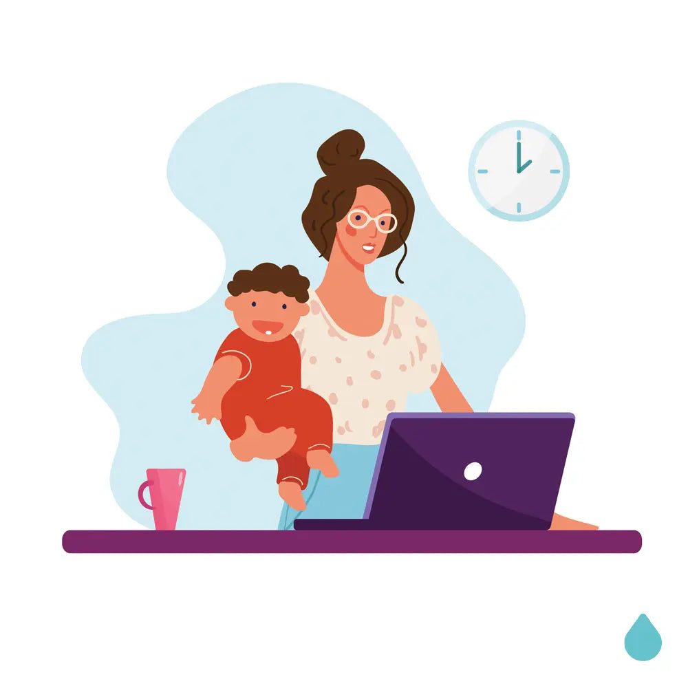 Los desafíos del teletrabajo con hijos pequeños Aqua Baby