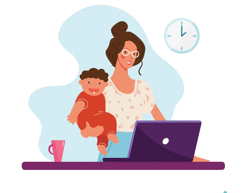 Los desafíos del teletrabajo con hijos pequeños Aqua Baby